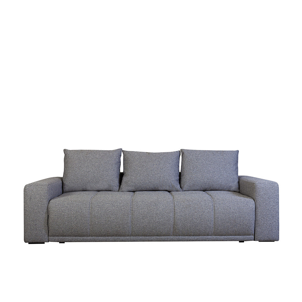 Canapea Extensibila Otis, 3 locuri, Lada Depozitare, Gri, 240 Cm