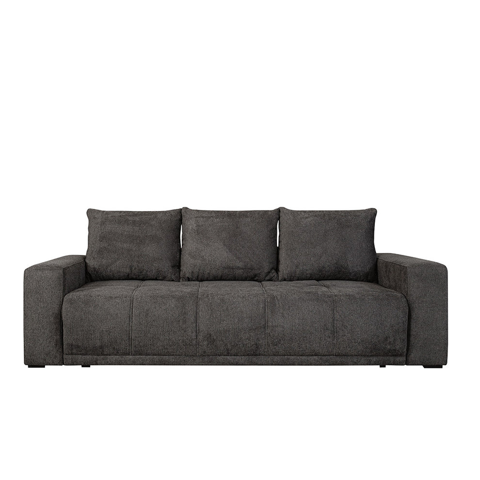 Canapea Extensibila Otis, 3 locuri, Lada Depozitare, Gri Inchis, 240 Cm