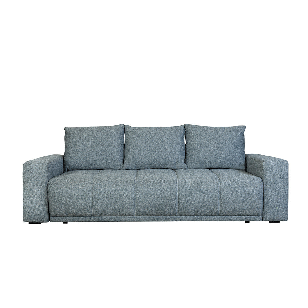 Canapea Extensibila Otis, 3 locuri, Lada Depozitare, Gri Albastrui, 240 Cm
