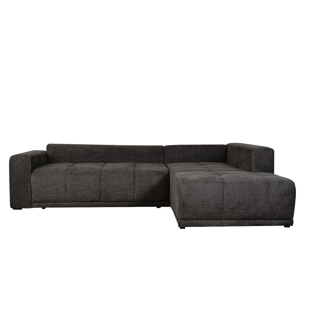 Coltar Extensibil Cu Otoman Dreapta Otis, 5 Locuri, Lada Depozitare, Gri Inchis, 280 Cm