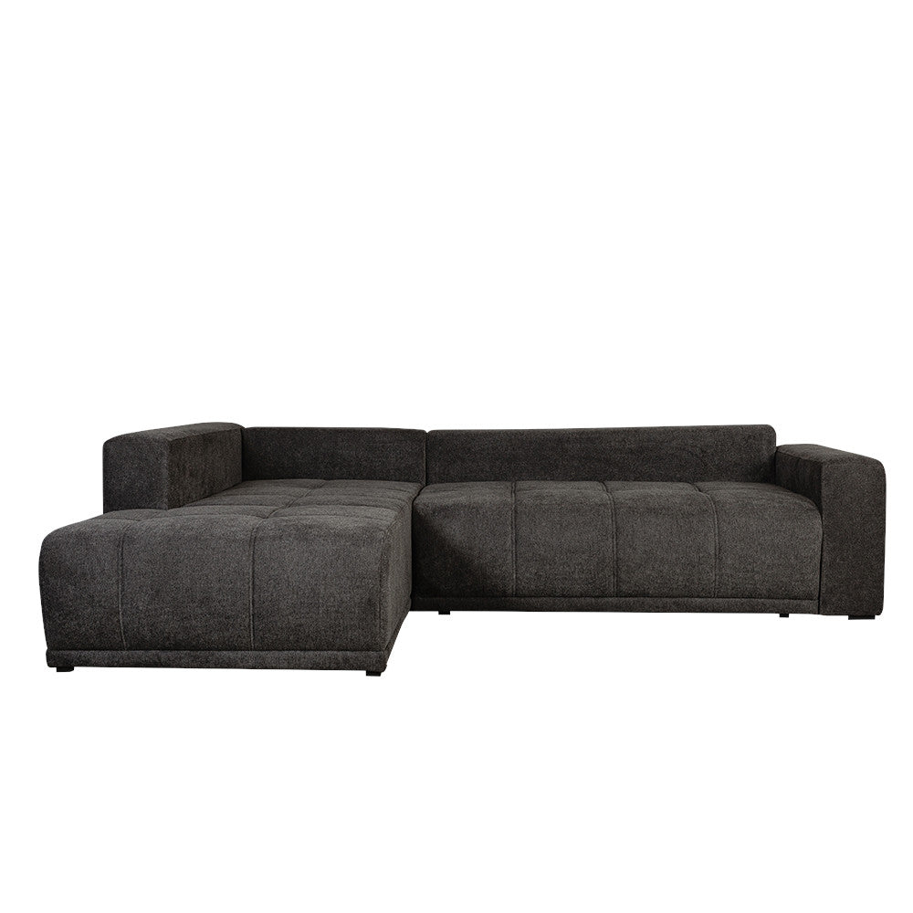 Coltar Extensibil Cu Otoman Stanga Otis, 5 Locuri, Lada Depozitare, Gri Inchis, 280 Cm