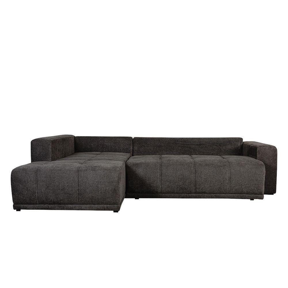 Coltar Extensibil Cu Otoman Stanga Otis, 5 Locuri, Lada Depozitare, Gri Inchis, 280 Cm