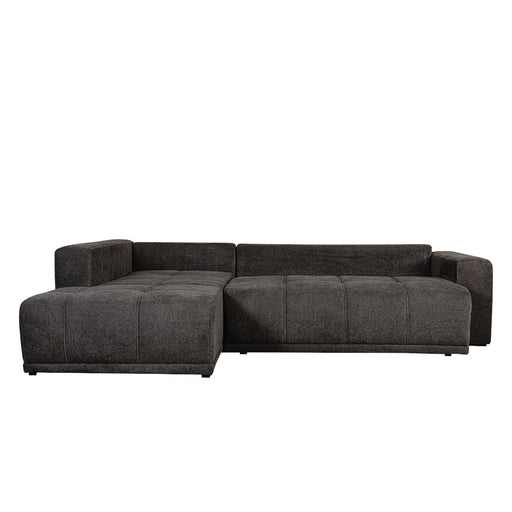 Coltar Extensibil Cu Otoman Stanga Otis, 5 Locuri, Lada Depozitare, Gri Inchis, 280 Cm