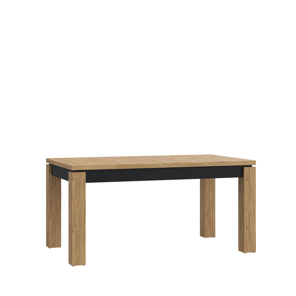 Masa Extensibila Kaszimiro, Stejar Waterford Si Negru, 180.4 x 78.2 x 90.4 Cm