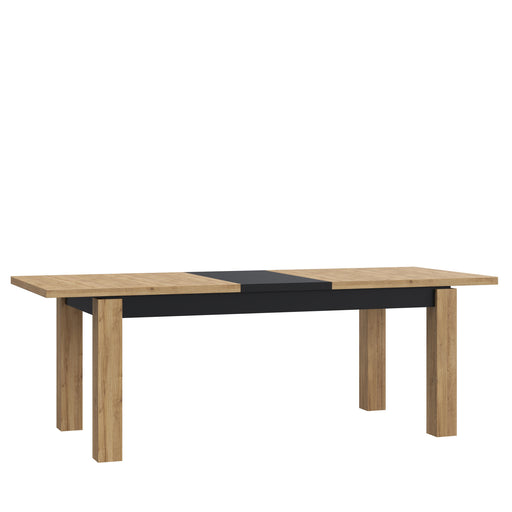 Masa Extensibila Kaszimiro, Stejar Waterford Si Negru, 180.4 x 78.2 x 90.4 Cm