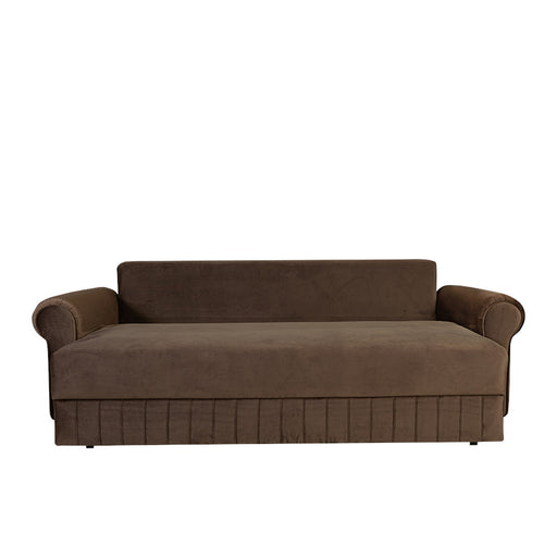 Canapea Extensibila Chic, 3 Locuri, Lada Depozitare, Maro, 242 Cm