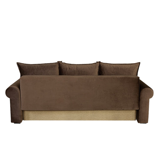 Canapea Extensibila Chic, 3 Locuri, Lada Depozitare, Maro, 242 Cm