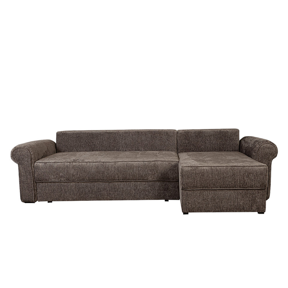 Coltar Extensibil Dreapta Venezia, 5 Locuri, Lada Depozitare, Gri, 275 Cm