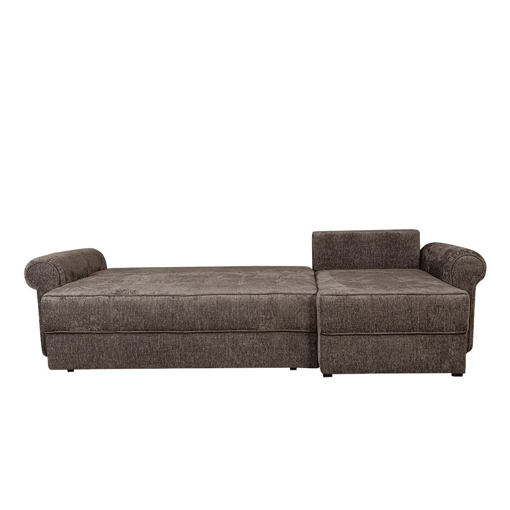 Coltar Extensibil Dreapta Venezia, 5 Locuri, Lada Depozitare, Gri, 275 Cm