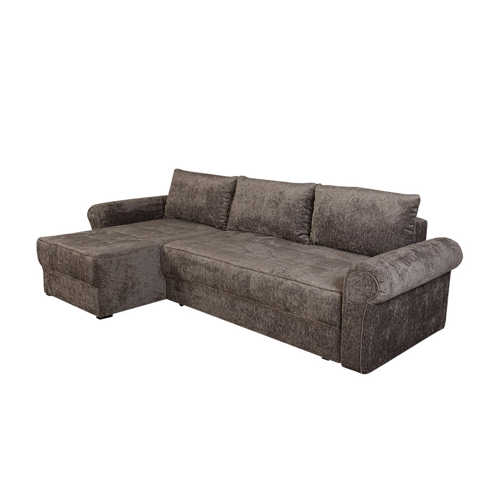 Coltar Extensibil Stanga Venezia, 5 Locuri, Lada Depozitare, Gri, 275 Cm