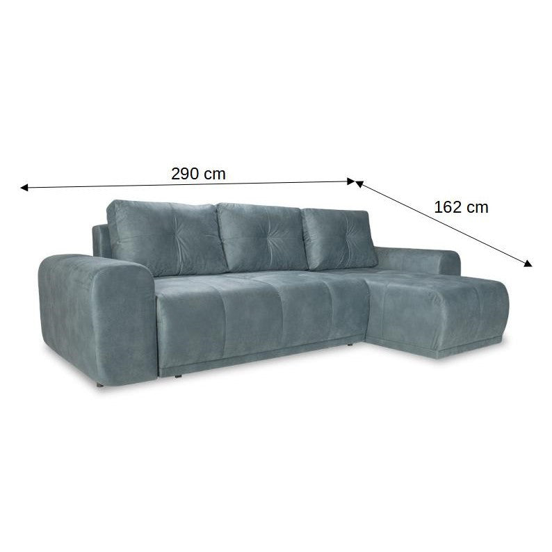 Coltar Extensibil Cu Lada Dreamer, Interschimbabil Stanga/Dreapta, Albastru, 290 x 162 x 100 Cm