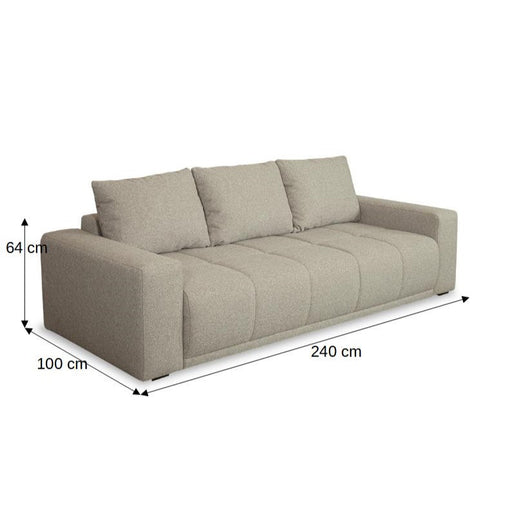 Canapea Extensibila Otis, 3 Locuri, Lada Depozitare, Bej, 240 Cm