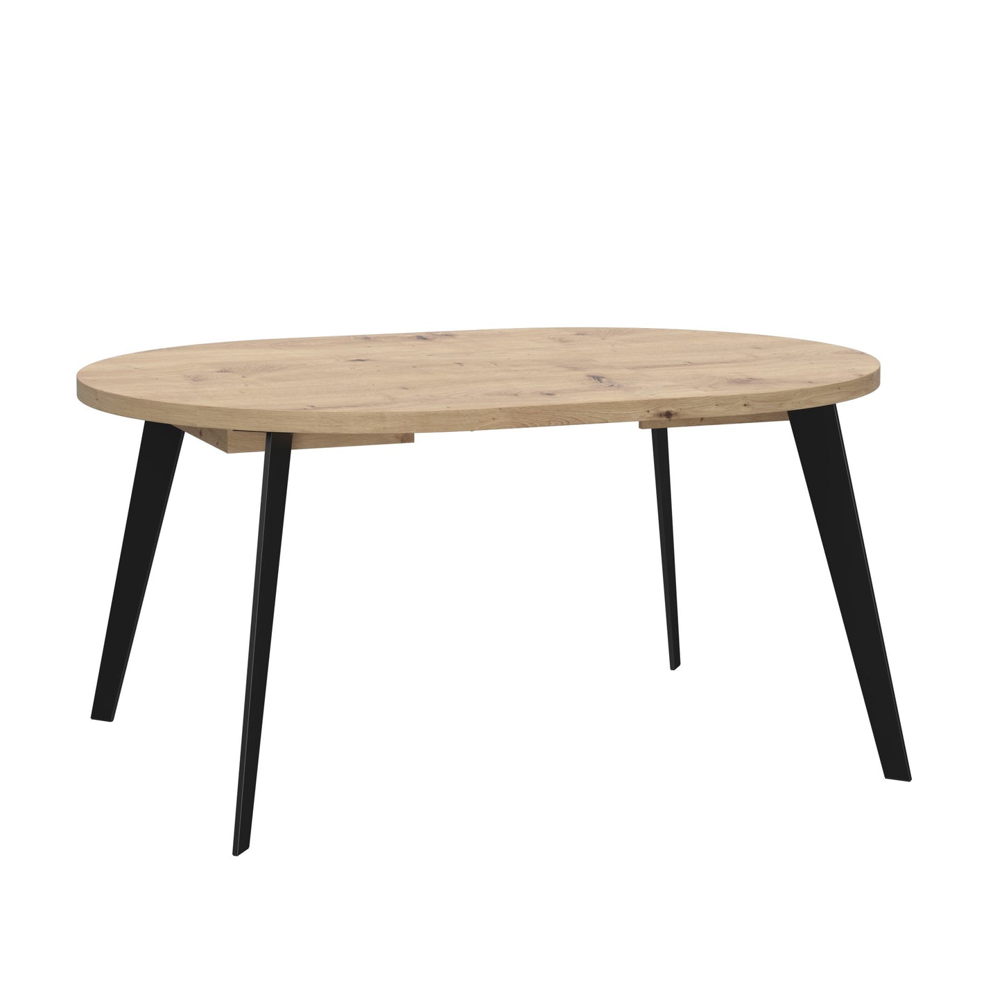 Masa Rotunda Extensibila Tabia Stejar Artisan Si Negru, 110/155 Cm