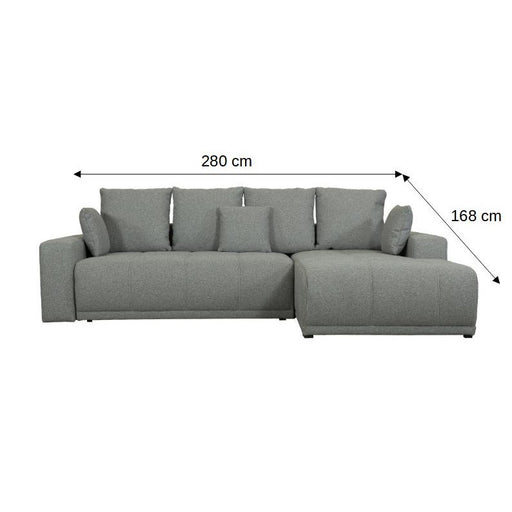 Coltar Extensibil Dreapta Otis, 5 Locuri, Lada Depozitare, Gri, 280 Cm
