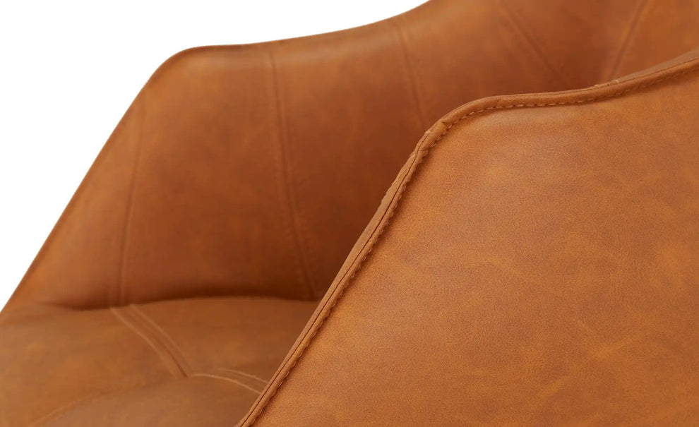 Scaun Reno Cu Brat Vintage Cognac, 62 Cm