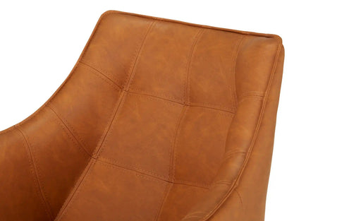 Scaun Reno Cu Brat Vintage Cognac, 62 Cm