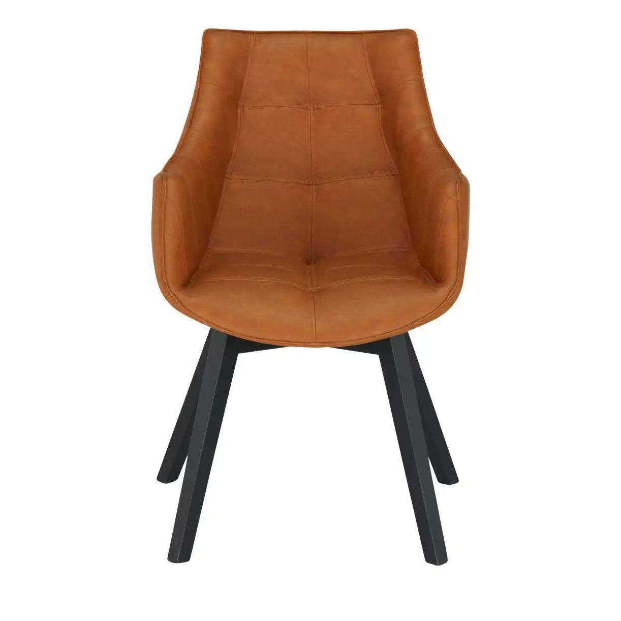 Scaun Reno Cu Brat Vintage Cognac, 62 Cm
