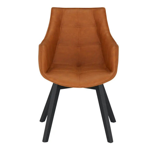 Scaun Reno Cu Brat Vintage Cognac, 62 Cm