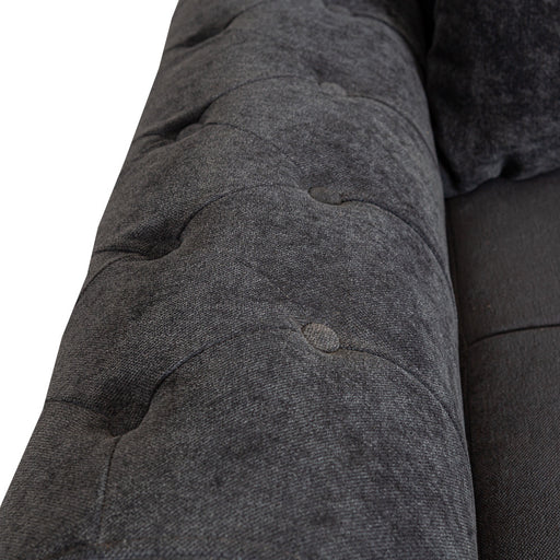 Coltar Extensibil Stanga Trendy, 5 Locuri, Lada Depozitare, Gri Inchis, 275 Cm