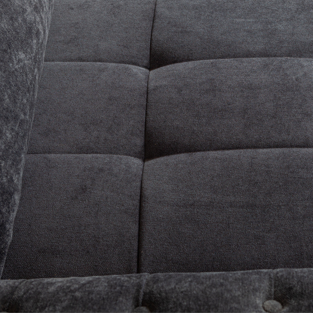 Coltar Extensibil Stanga Trendy, 5 Locuri, Lada Depozitare, Gri Inchis, 275 Cm