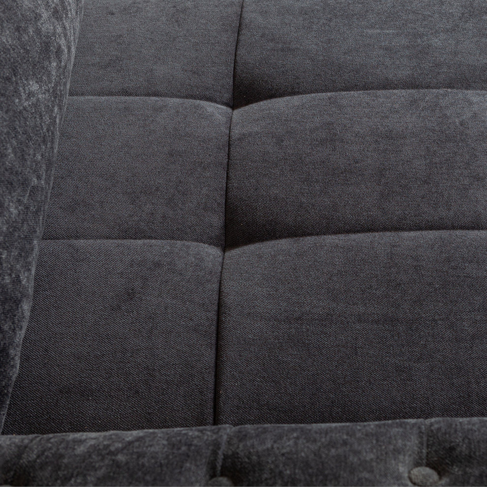 Coltar Extensibil Stanga Trendy, 5 Locuri, Lada Depozitare, Gri Inchis, 275 Cm