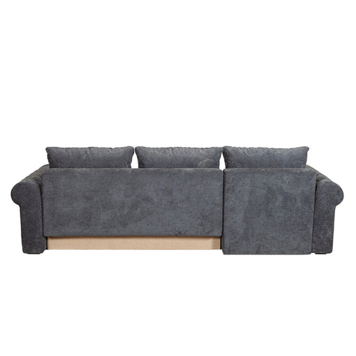 Coltar Extensibil Stanga Trendy, 5 Locuri, Lada Depozitare, Gri Inchis, 275 Cm