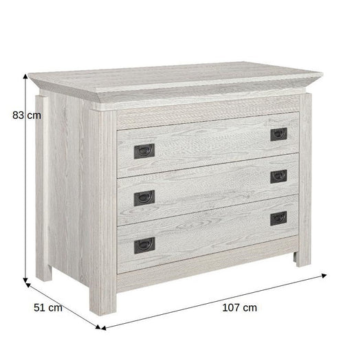 Comoda Casablanca Loft Cu 3 Sertare, 107 Cm