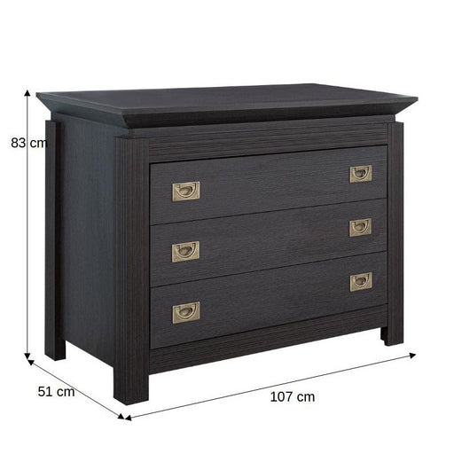 Comoda Saigon Cantori Cu 3 Sertare 107 Cm