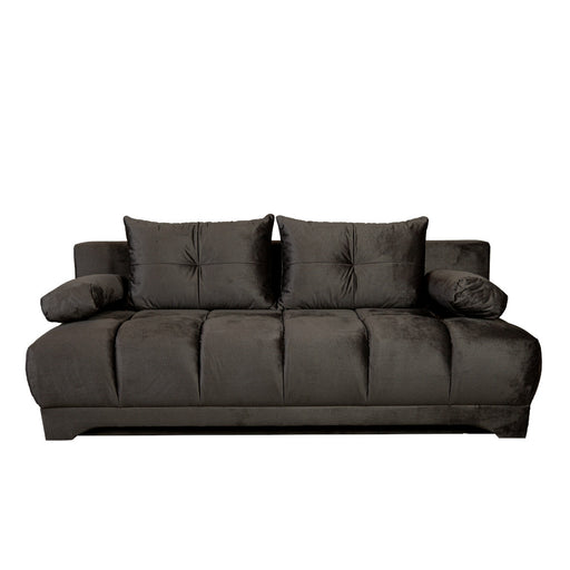 Canapea Extensibila Dali, 3 Locuri, Lada Depozitare, Gri Inchis, 210 Cm