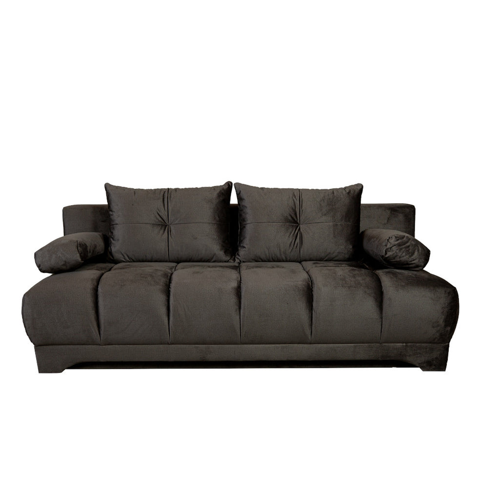 Canapea Extensibila Dali, 3 Locuri, Lada Depozitare, Gri Inchis, 210 Cm