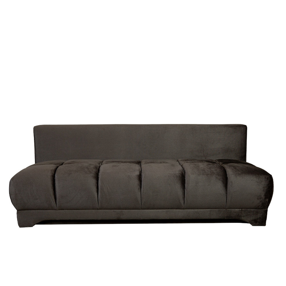 Canapea Extensibila Dali, 3 Locuri, Lada Depozitare, Gri Inchis, 210 Cm