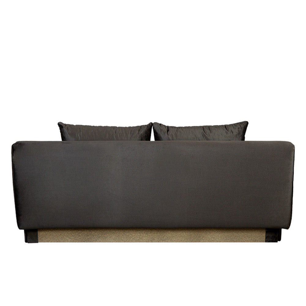 Canapea Extensibila Dali, 3 Locuri, Lada Depozitare, Gri Inchis, 210 Cm