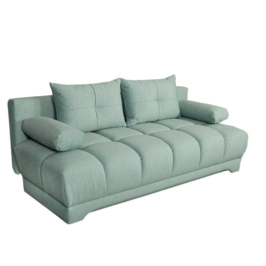 canapea-extensibila-dali-3-locuri-210-cm verde cu lada