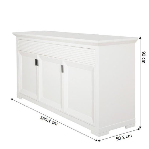 Bufet 3 Usi Si 3 Sertare Verona Bianco Alb, 180.4 Cm