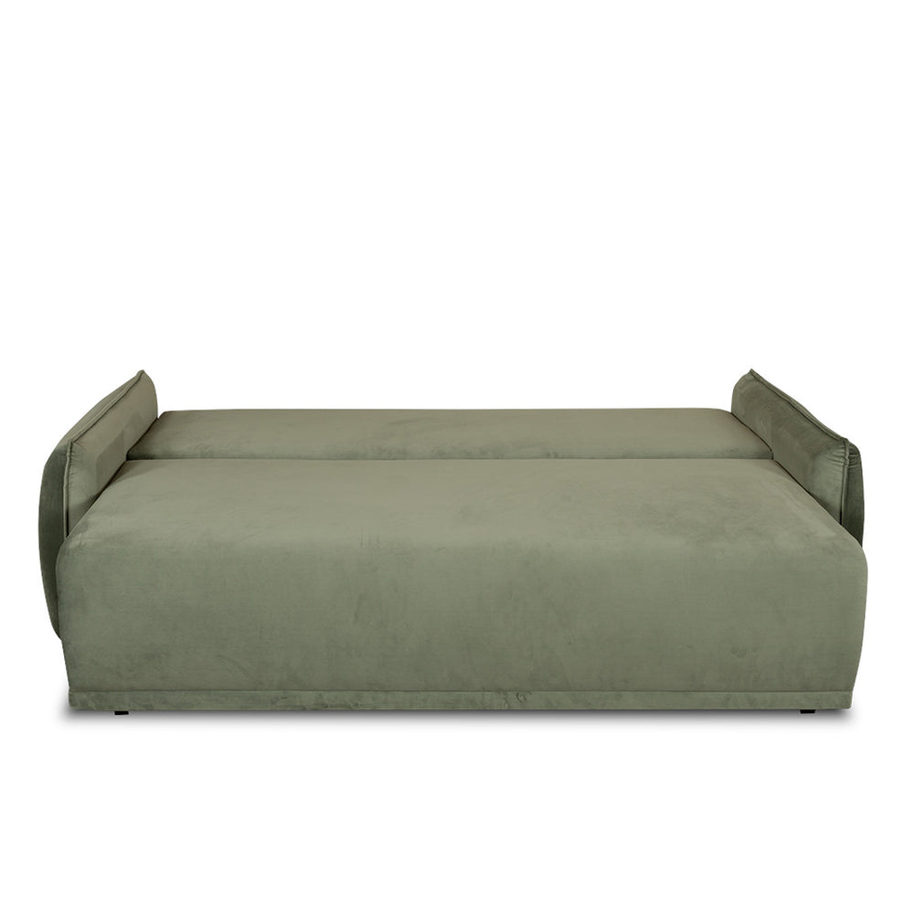Canapea Extensibila Vida, 3 Locuri, Lada Depozitare, Verde, 225 Cm