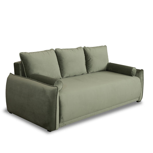 Canapea Extensibila Vida, 3 Locuri, 225 Cm verde cu lada