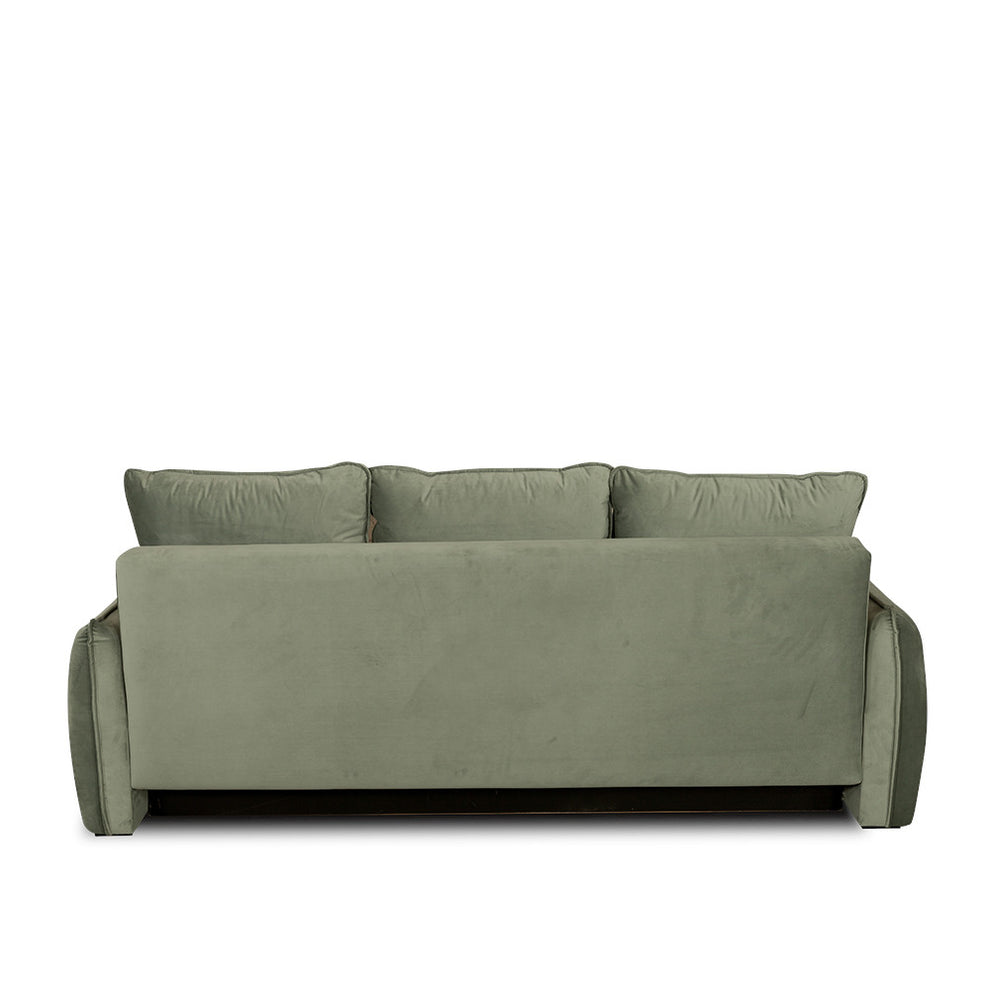 Canapea Extensibila Vida, 3 Locuri, Lada Depozitare, Verde, 225 Cm