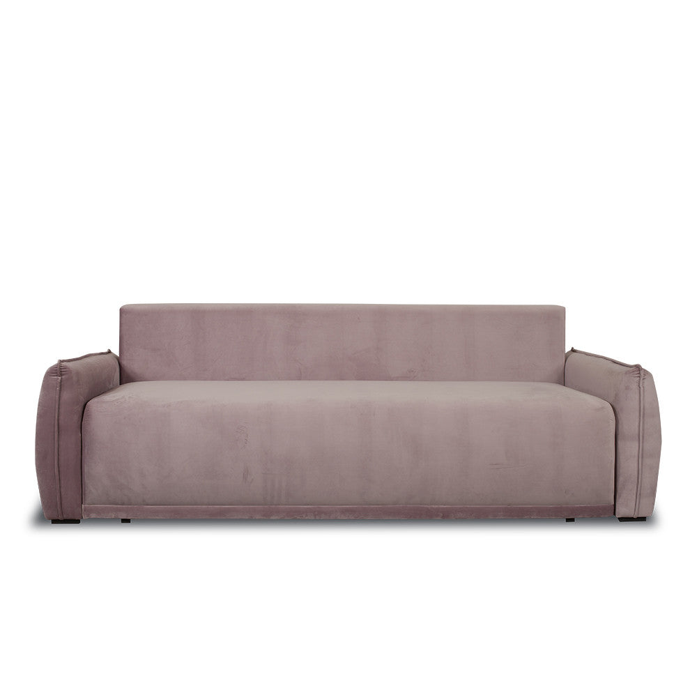 Canapea Extensibila Vida, 3 Locuri, Lada Depozitare, Roz, 225 Cm