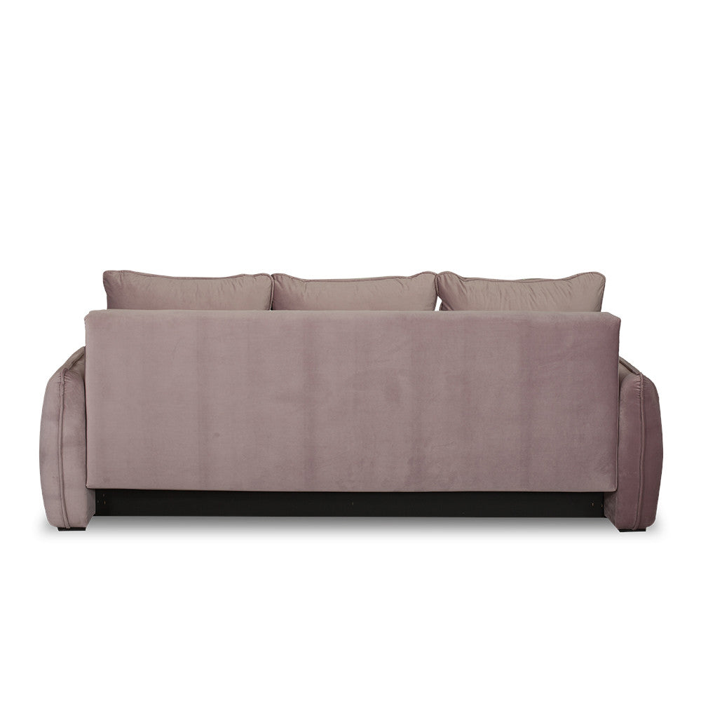 Canapea Extensibila Vida, 3 Locuri, Lada Depozitare, Roz, 225 Cm