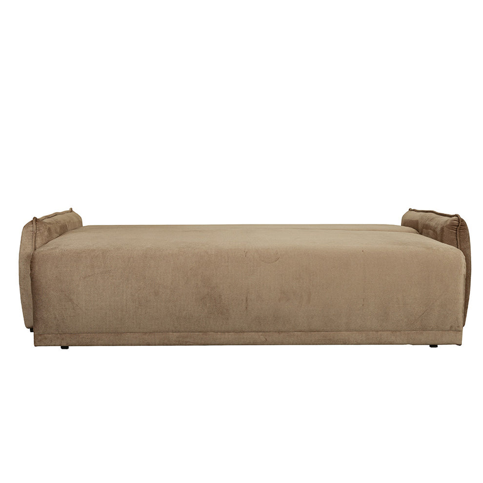 Canapea Extensibila Vida, 3 Locuri, Lada Depozitare, Maro, 225 Cm