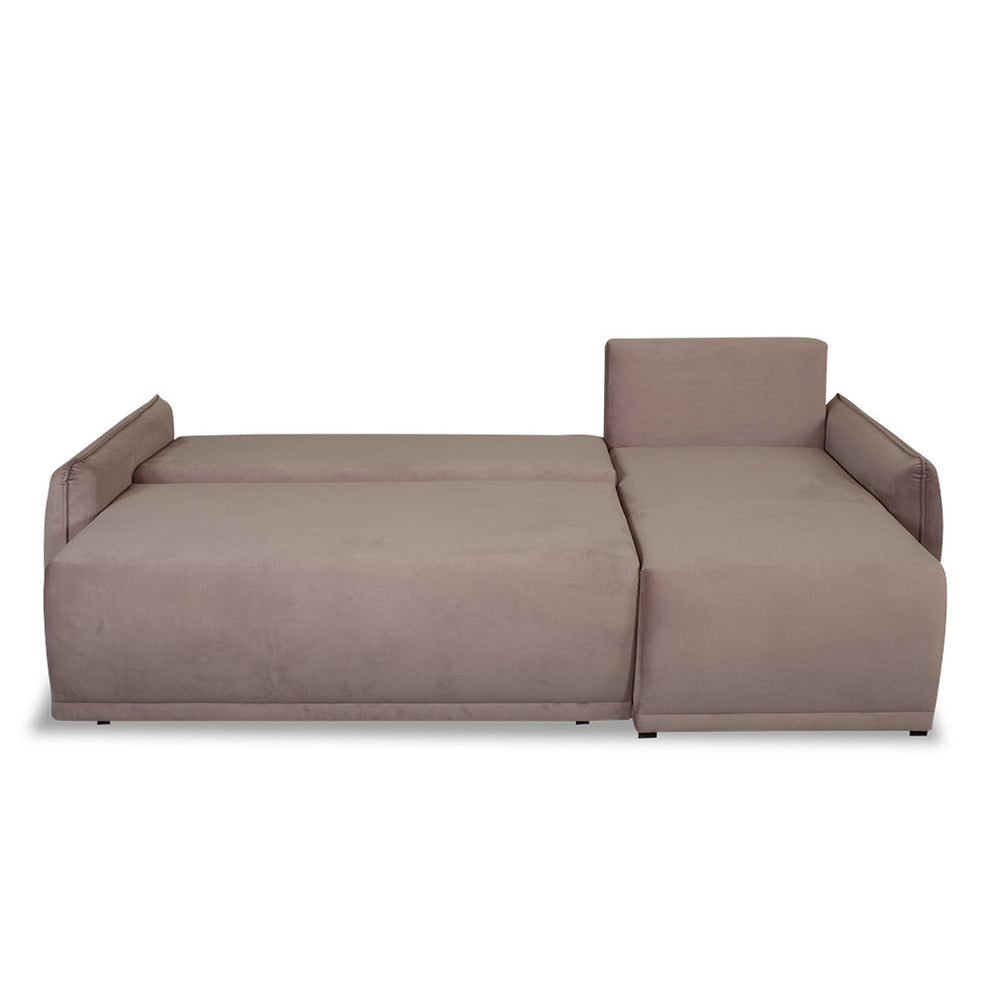 Coltar Extensibil Vida Interschimbabil Stanga/Dreapta, 5 Locuri, Lada Depozitare, Roz, 256 Cm