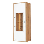 Etajera Urbano White Stanga Cu 1 Usa Alb Si Natur, 46 Cm