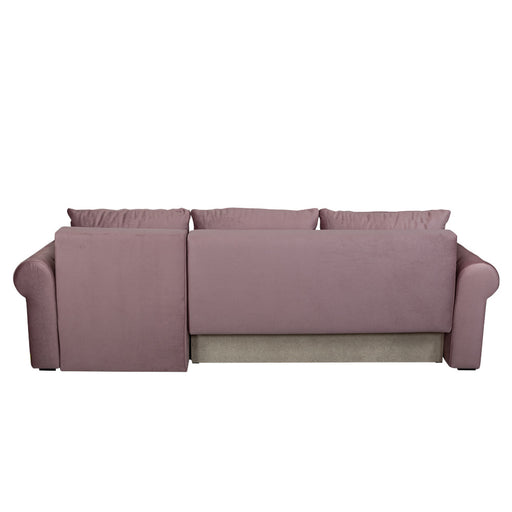 Coltar Extensibil Dreapta Trendy, 5 Locuri, Lada Depozitare, Roz, 275 Cm