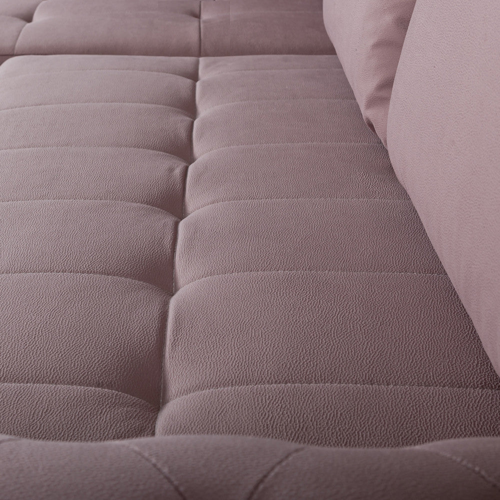Coltar Extensibil Stanga Trendy, 5 Locuri, Lada Depozitare, Roz, 275 Cm