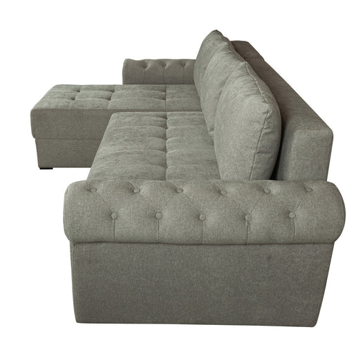 Coltar Extensibil Stanga Trendy, 5 Locuri, Lada Depozitare, Bej, 275 Cm