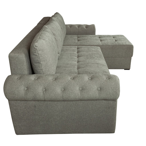 Coltar Extensibil Dreapta Trendy, 5 Locuri, Lada Depozitare, Bej, 275 Cm