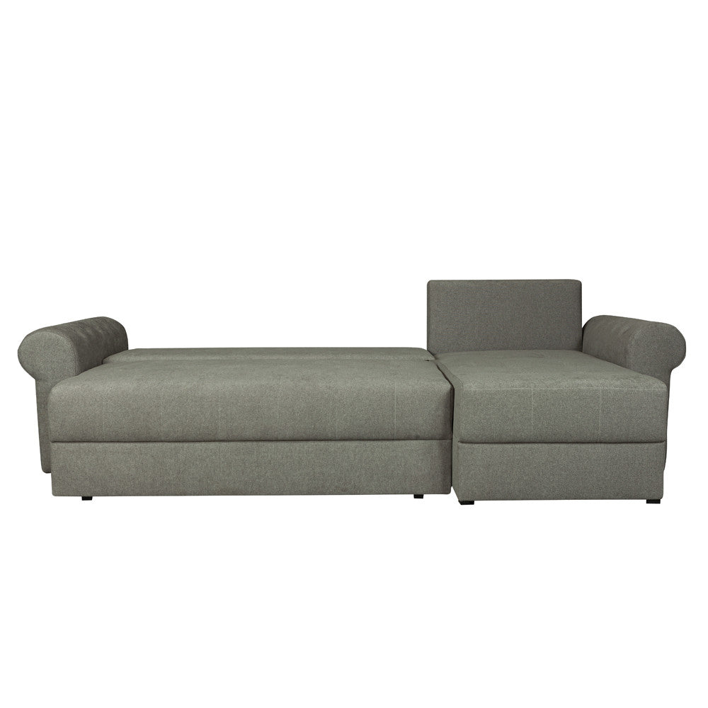Coltar Extensibil Dreapta Trendy, 5 Locuri, Lada Depozitare, Bej, 275 Cm