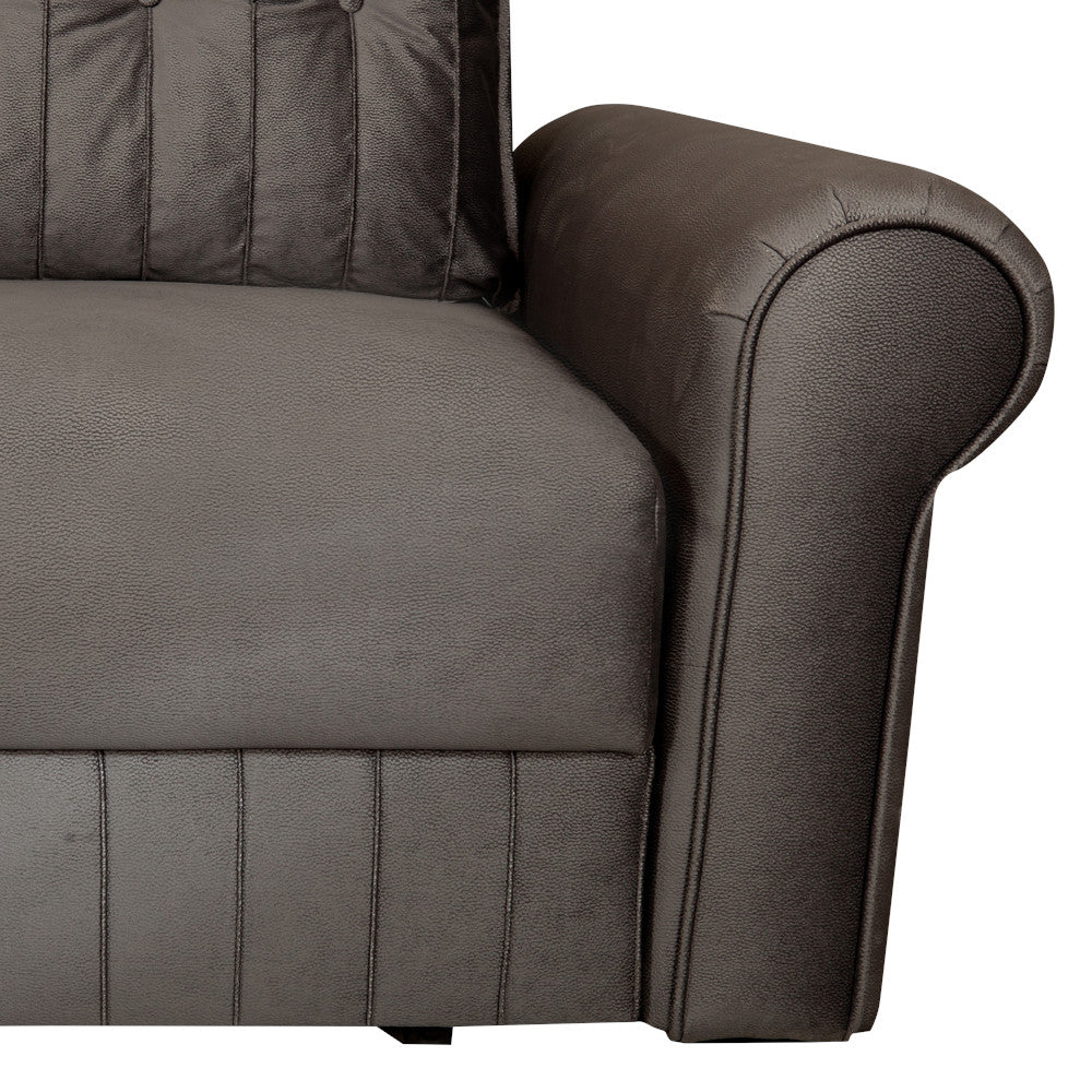 Coltar Extensibil Stanga Chic, 5 Locuri, Lada Depozitare, Gri, 273 Cm
