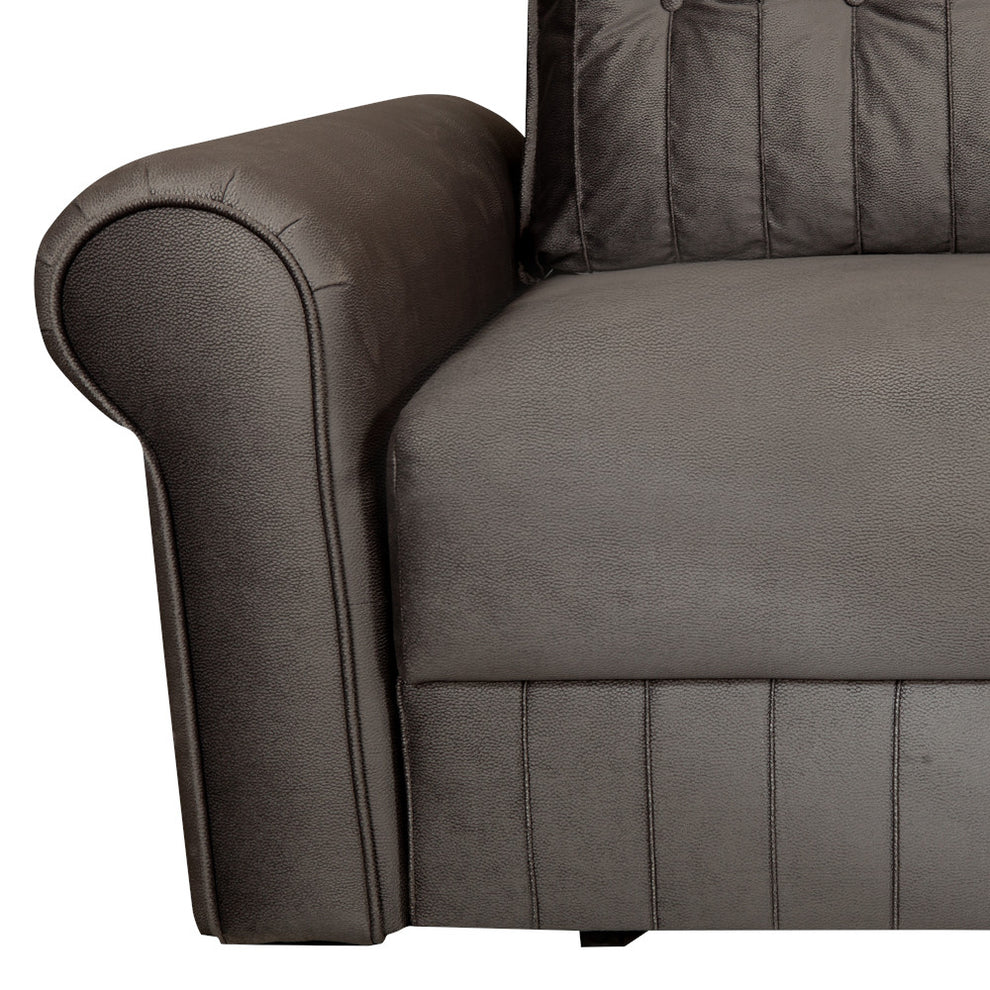 Coltar Extensibil Dreapta Chic, 5 Locuri, Lada Depozitare, Gri, 273 Cm