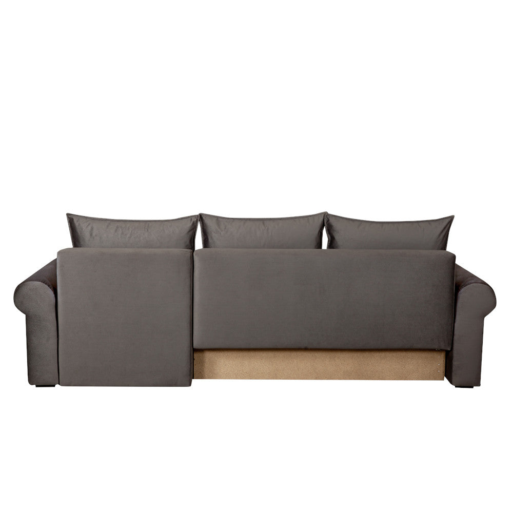Coltar Extensibil Dreapta Chic, 5 Locuri, Lada Depozitare, Gri, 273 Cm